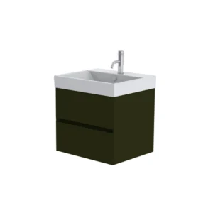 Catalano Zero 60cm 2 Drawer Vanity Unit Olive Green
