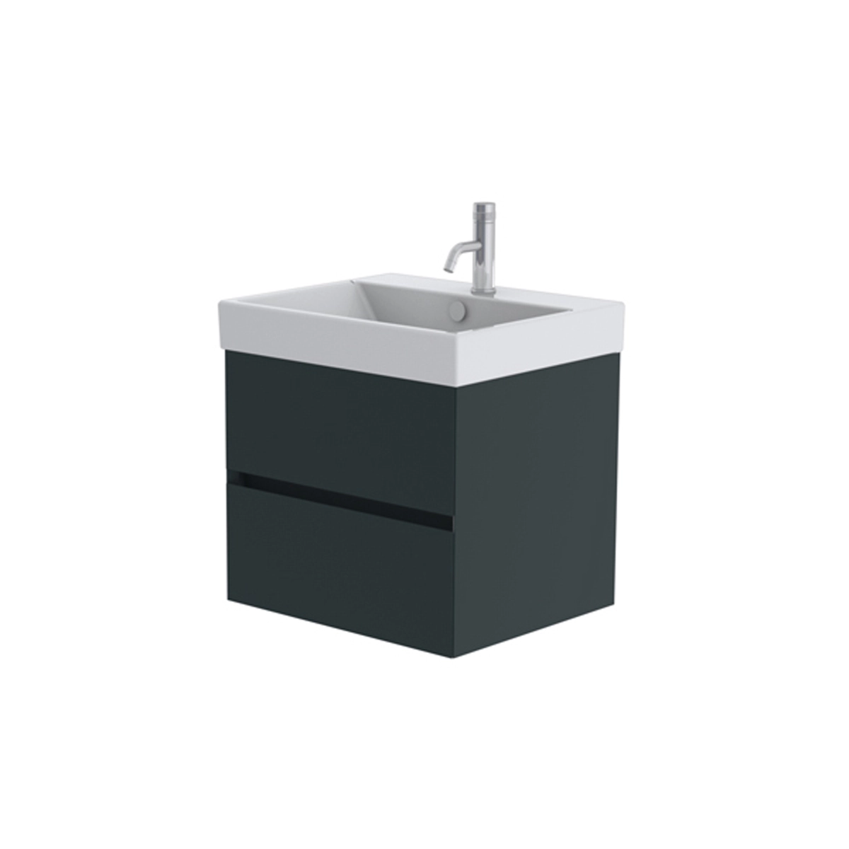 Catalano Zero 60cm 2 Drawer Vanity Unit Green Blue