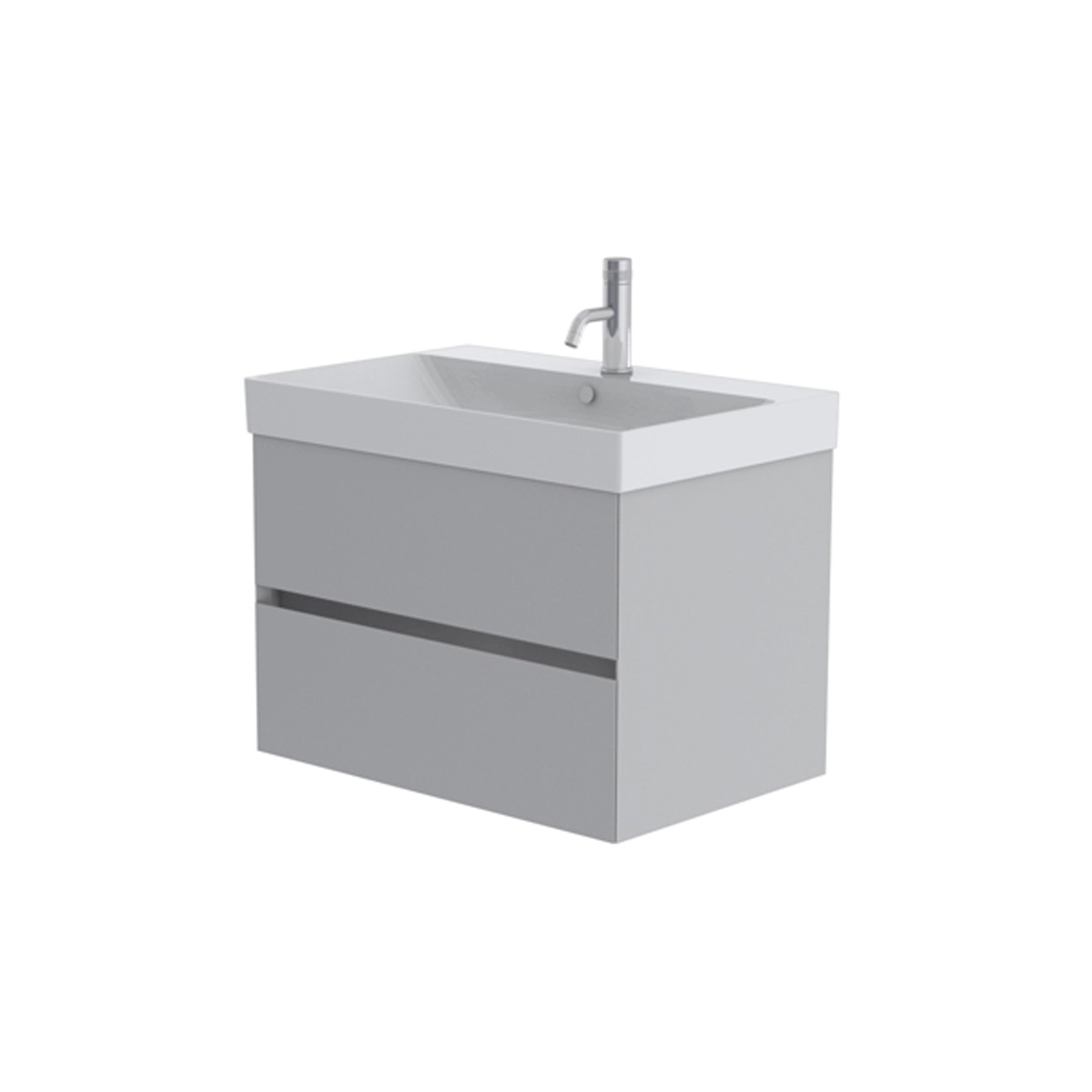 Catalano Zero 75cm 2 Drawer Vanity Unit Light Grey