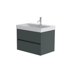 Catalano Zero 75cm 2 Drawer Vanity Unit Basalt Grey