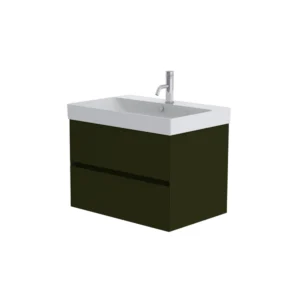 Catalano Zero 75cm 2 Drawer Vanity Unit Olive Green