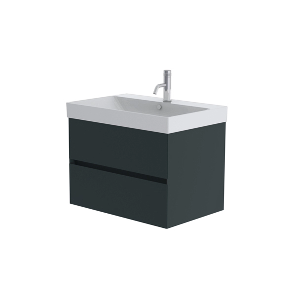 Catalano Zero 75cm 2 Drawer Vanity Unit Green Blue