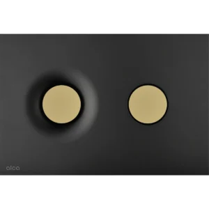 Alca Dot Dot flush plate - matt black/matt gold