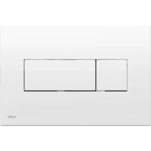 Alca flush plate (slim rectangular) - white