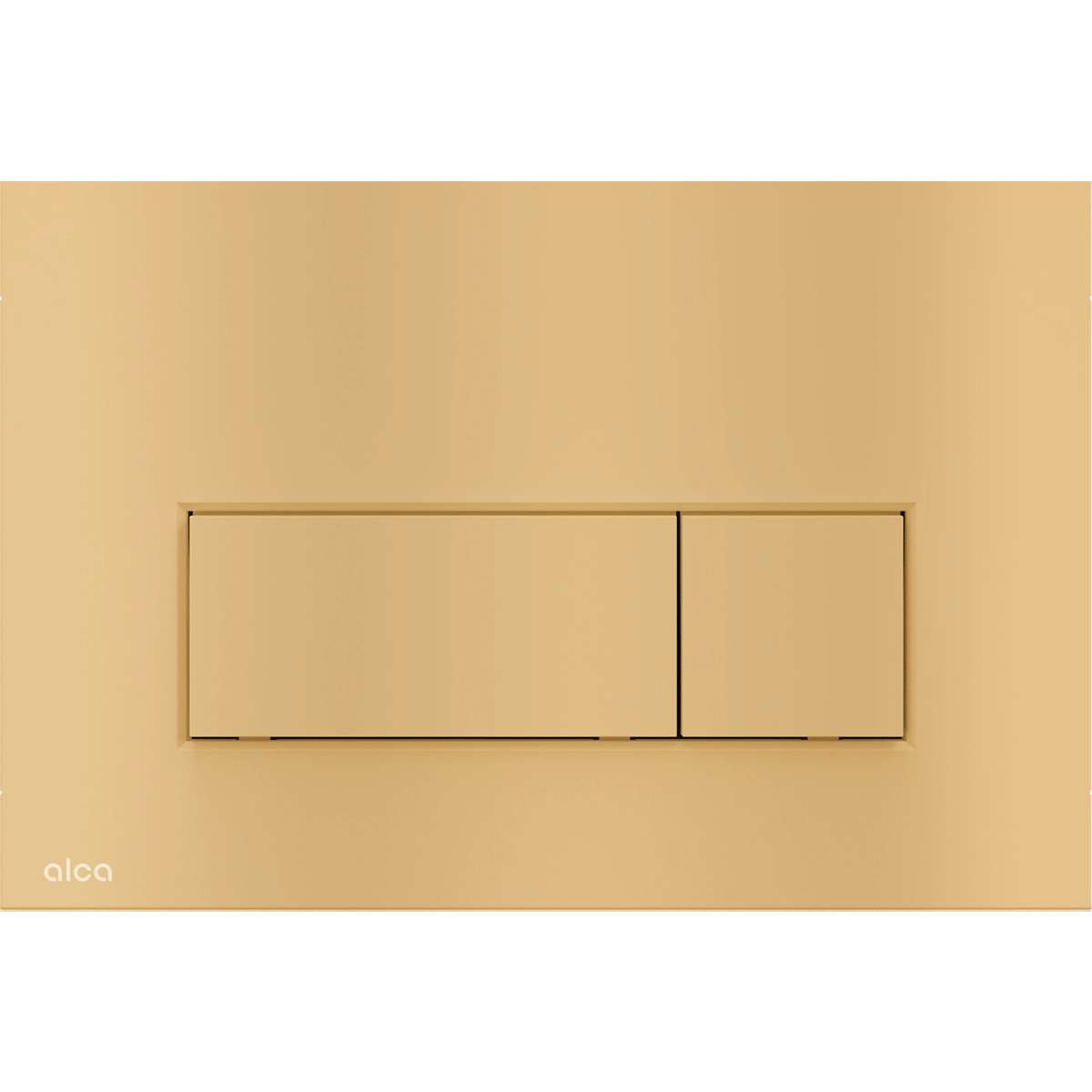 Alca thin flush plate (rectangular) - matt gold