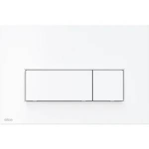 Alca thin flush plate (rectangular) - matt white