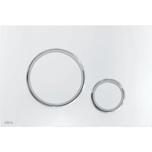 Alca thin flush plate (round) - polished/matt chrome