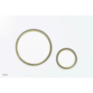 Alca thin flush plate (round) - white/gold