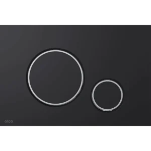 Alca thin flush plate (round) - black/chrome