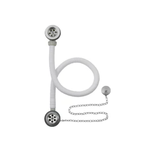 BC Designs Plug & Chain Concealed Bath Waste - Brushed Chrome