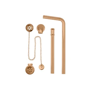 BC Designs Plug & Chain Exposed Ext Bath Waste  - Brushed Copper
