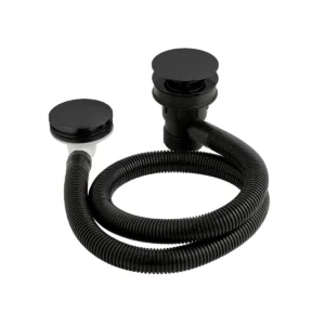 BC Designs Push Down Concealed Bath Waste - Black Silk
