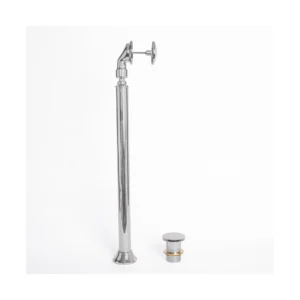 BC Designs Push Down Freestanding Bath Waste - Brushed Chrome