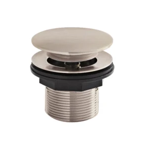 BC Designs Push Down Bath Waste 60mm (Unslotted) - Brushed Nickel