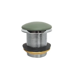 BC Designs Push Down Bath Waste 60mm (Unslotted) - Khaki Green