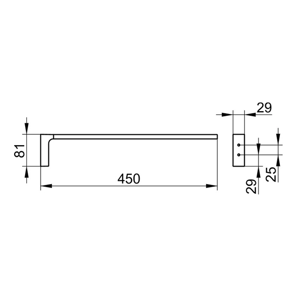 Keuco Edition 11 Towel Holder 45cm - Image 2