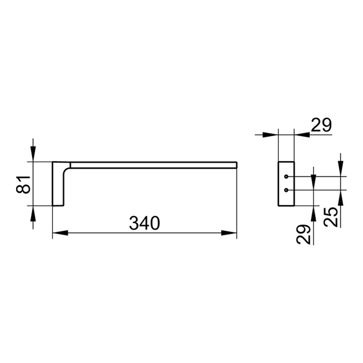 Keuco Edition 11 Towel Holder 34cm - Image 2