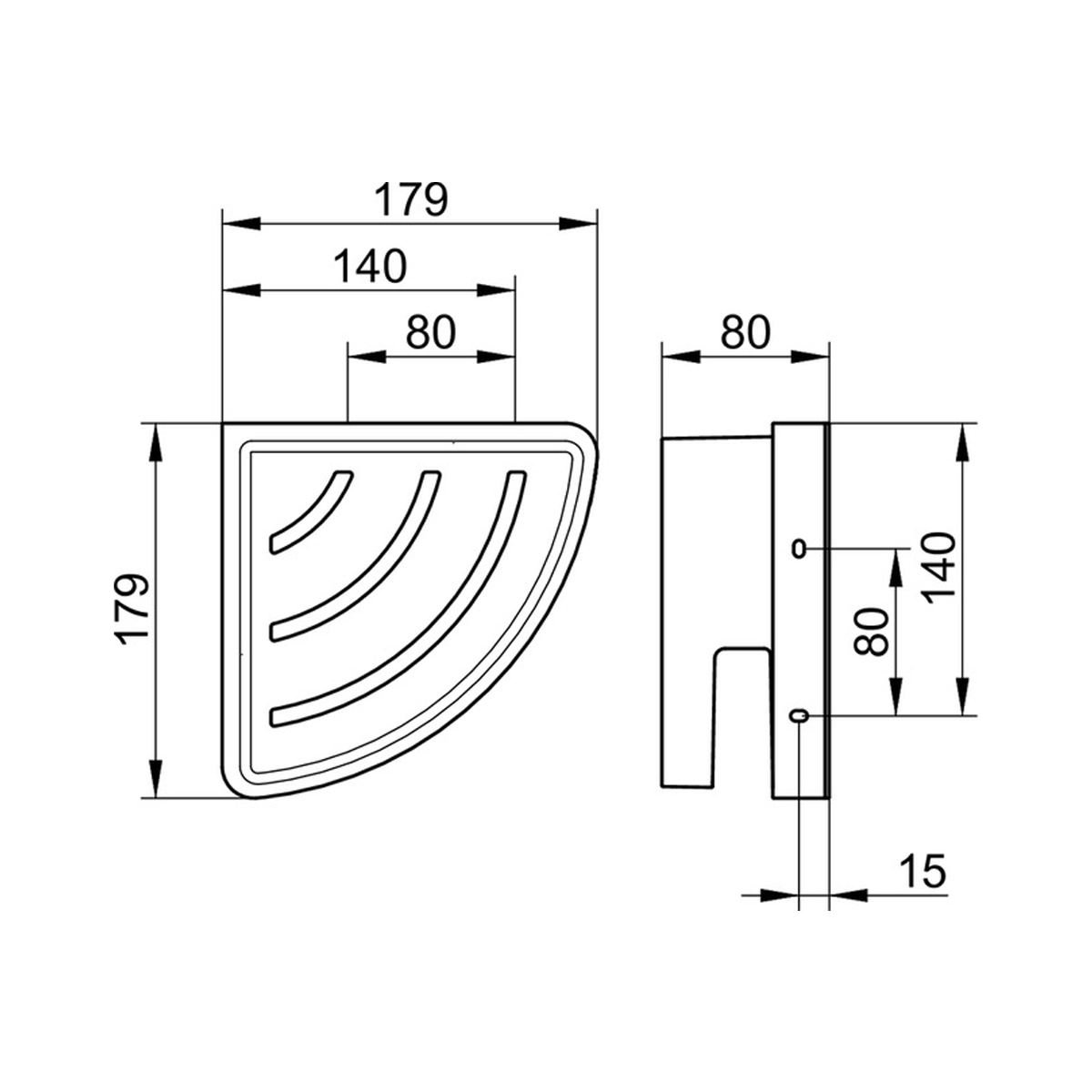 Keuco Moll Corner Shower basket - Image 2