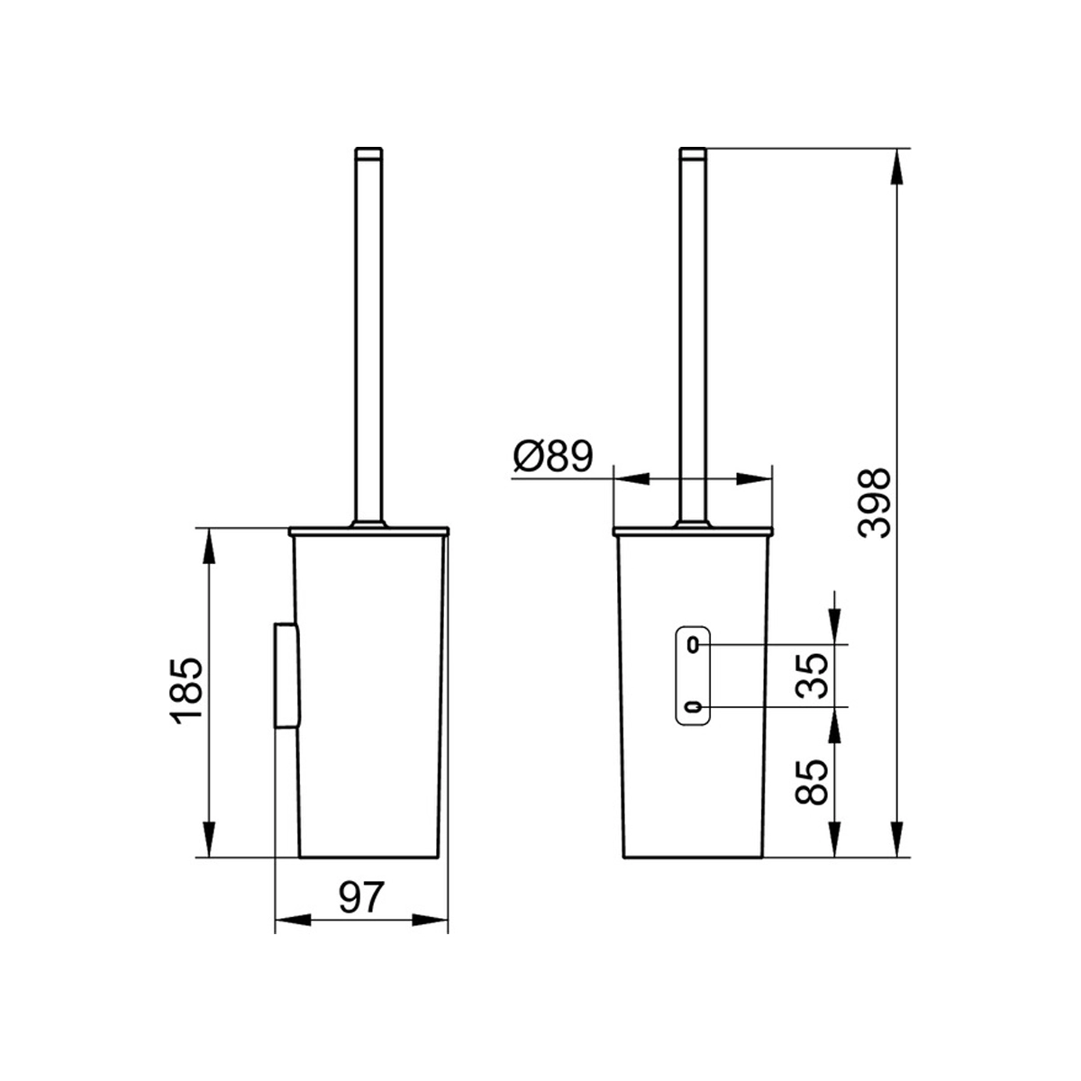 Keuco Moll Toilet brush set - Image 2
