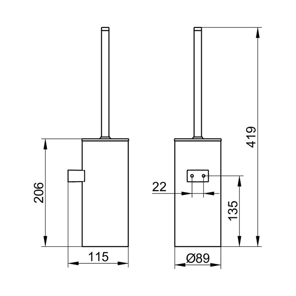 Keuco Moll Toilet brush set - Image 2