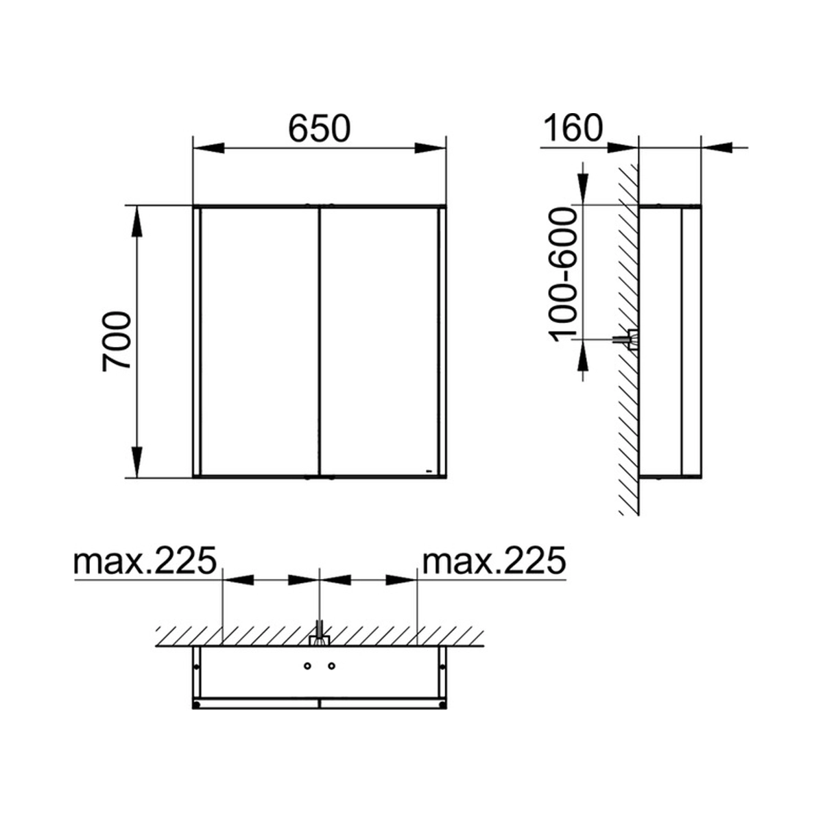 Keuco Royal Match Mirror cabinet 2 doors - Image 2