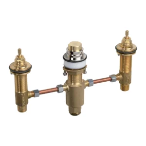 Basic set for 3 hole rim mounted bath mixer