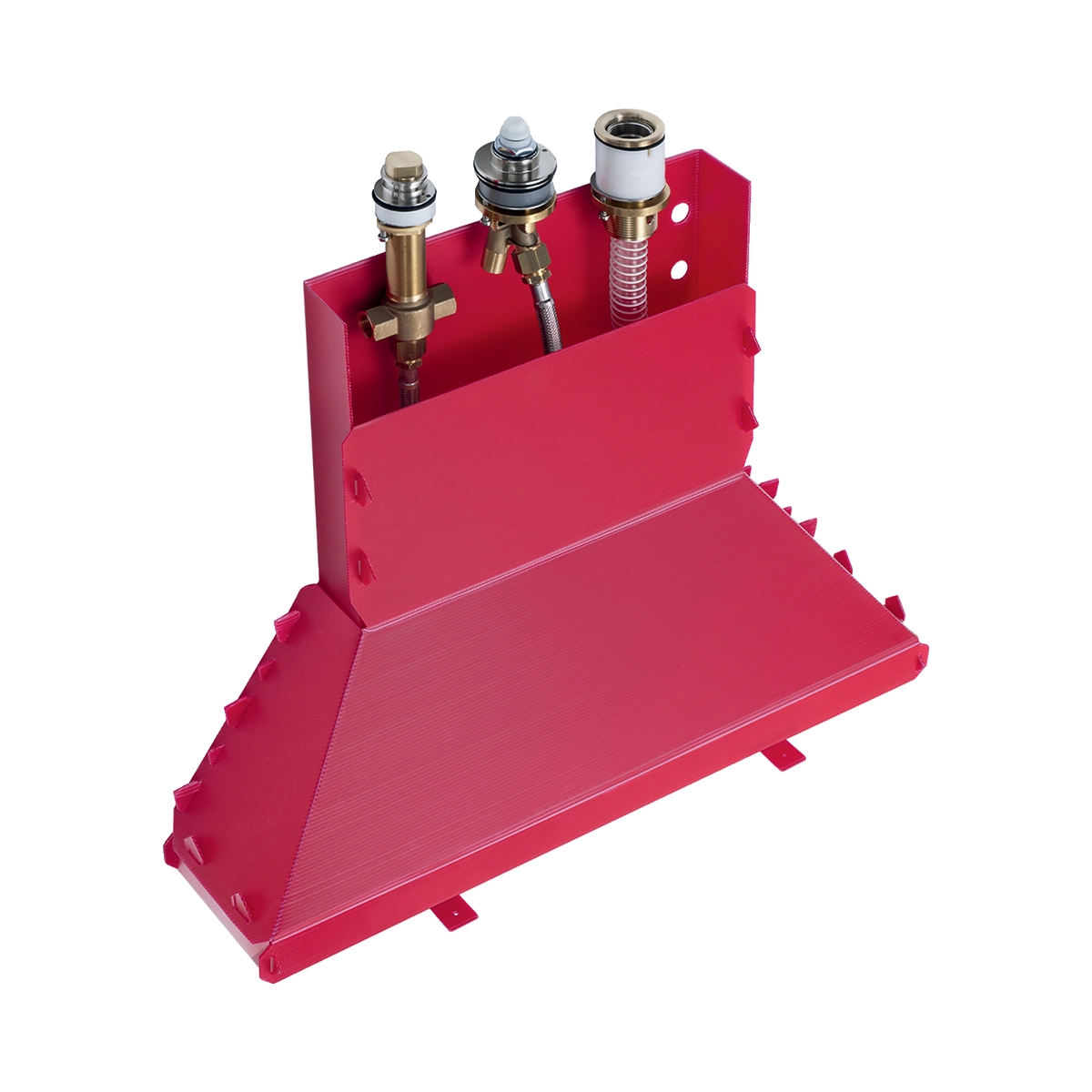 Basic set for 3 hole rim mounted single lever bath mixer with Secuflex