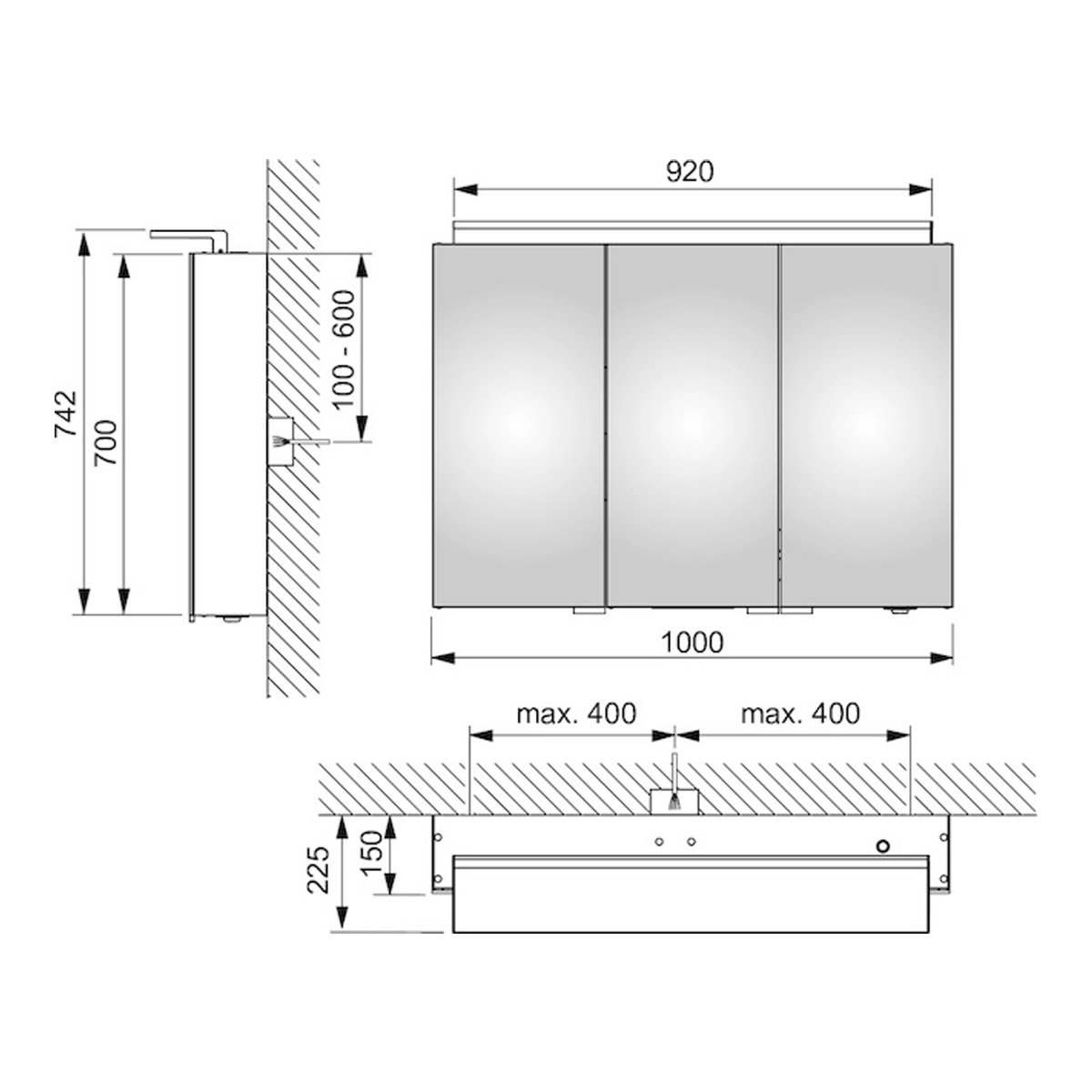 Keuco Royal L1 Mirror cabinet 3 Doors - Image 2