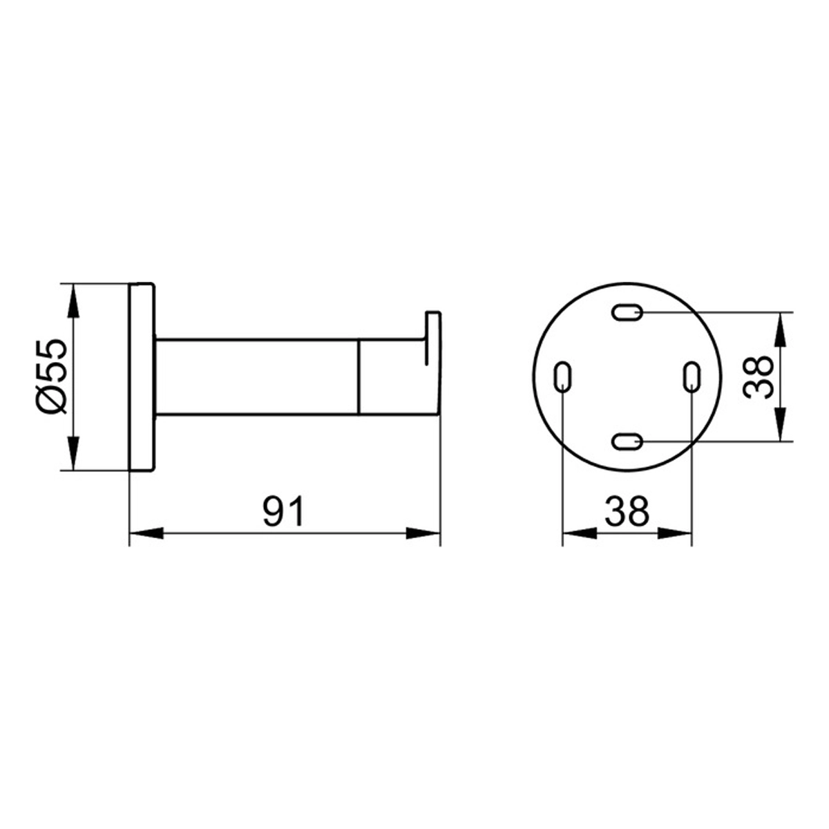Keuco Plan Towel hook with door buffer - Image 2