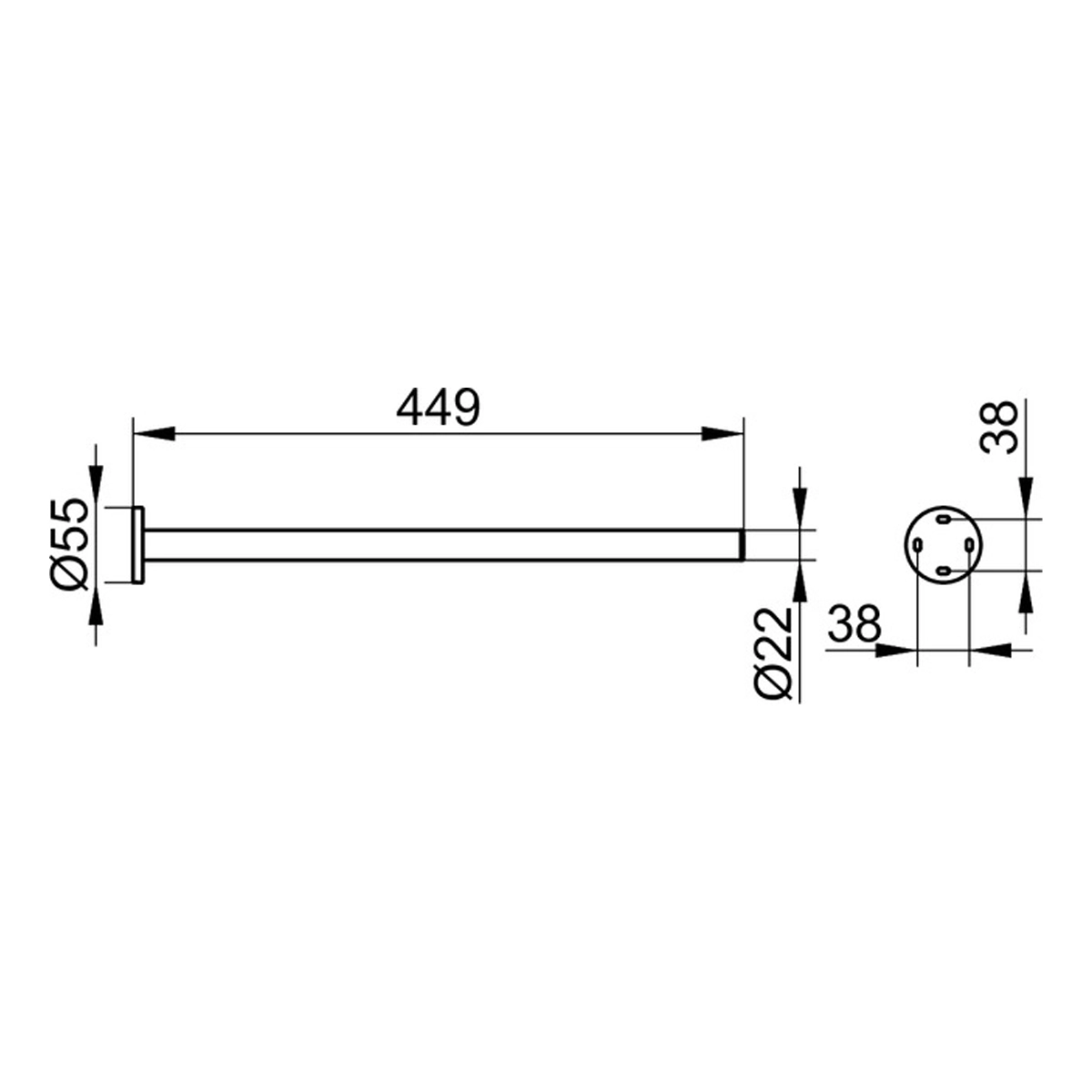 Keuco Plan Towel holder 45cm - Image 2