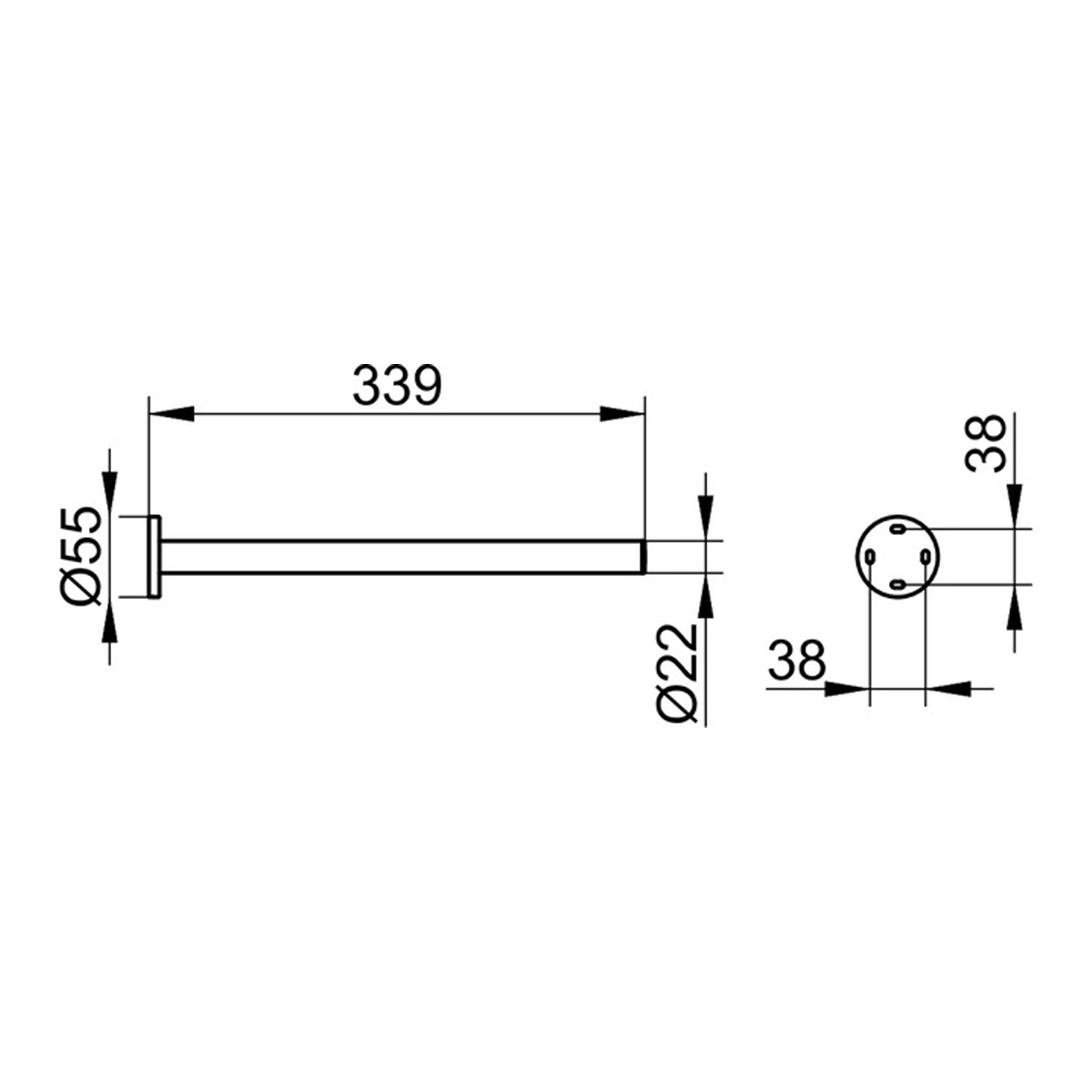Keuco Plan Towel holder 33.9cm - Image 2
