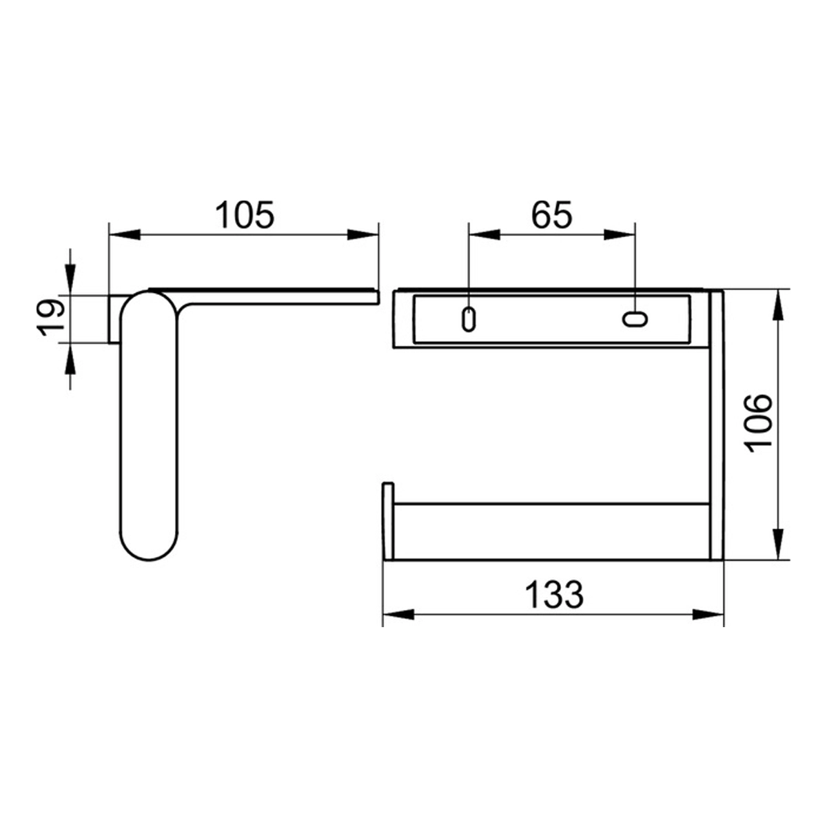 Keuco Plan Toilet paper holder With Shelf - Image 2