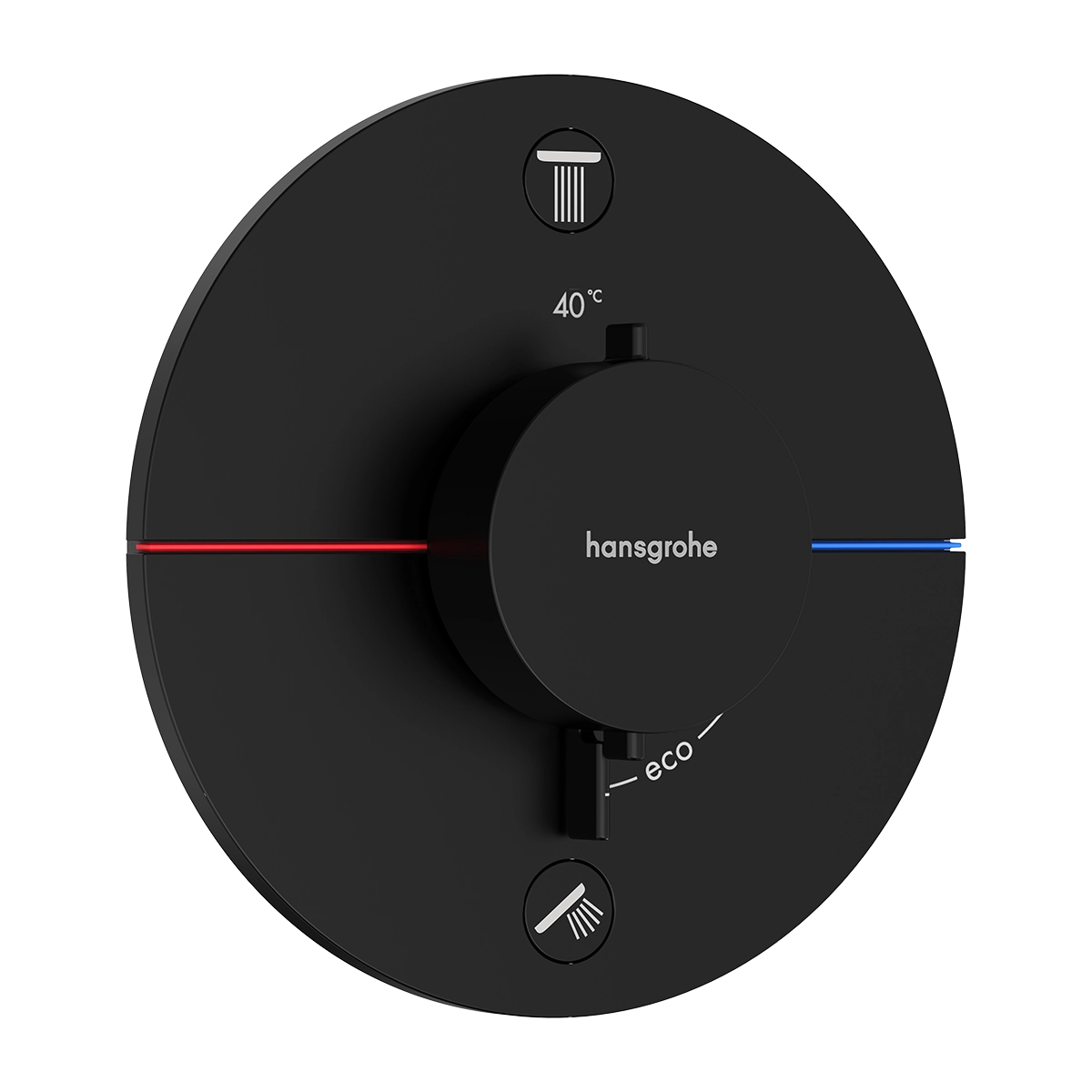 ShowerSelect Comfort S 2 Outlet Matt Black