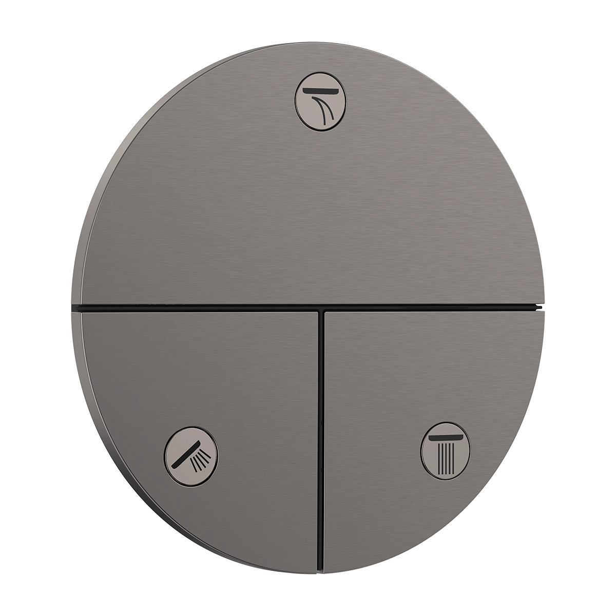 ShowerSelect Comfort S 3 Outlet Brushed Black Chrome