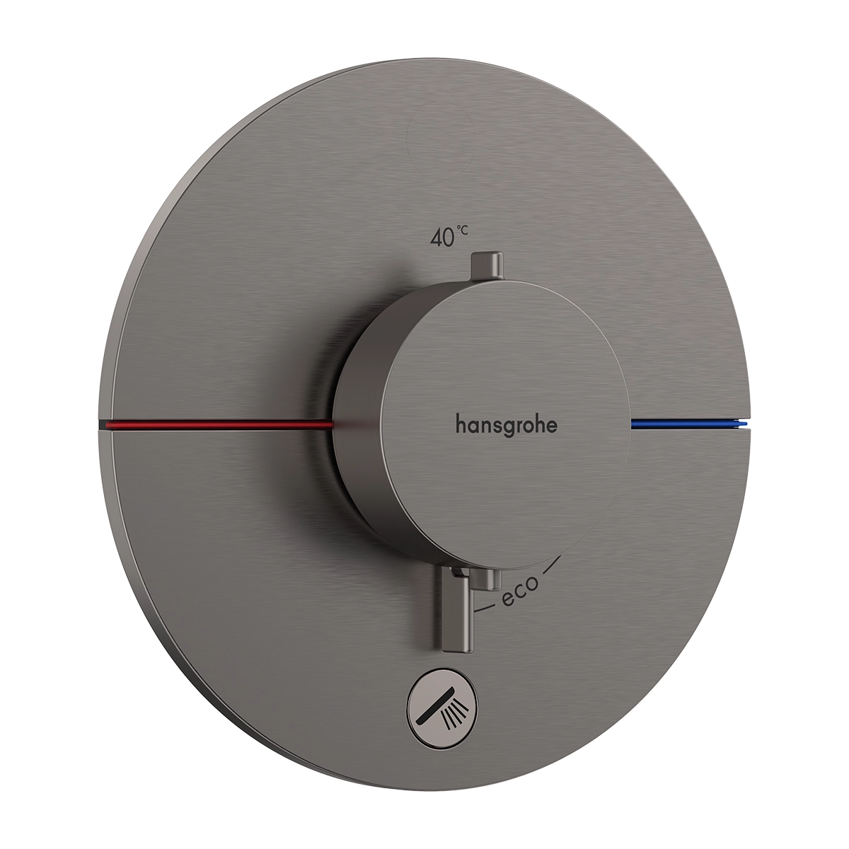ShowerSelect Comfort S Temperature Control With 1 Outlet Brushed Black Chrome