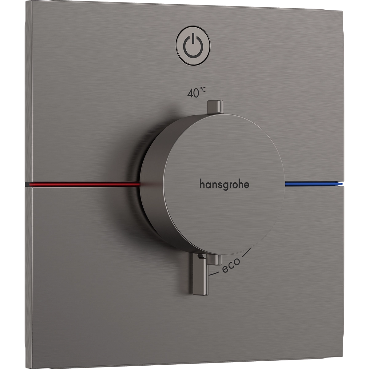 ShowerSelect Comfort E 1 Outlet Brushed Black Chrome