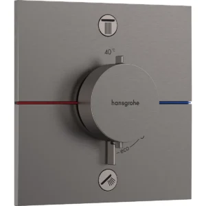 ShowerSelect Comfort E 2 Outlet Brushed Black Chrome
