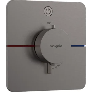ShowerSelect Comfort Q 1 Outlet Brushed Black Chrome