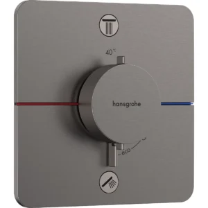 ShowerSelect Comfort Q 2 Outlet Brushed Black Chrome