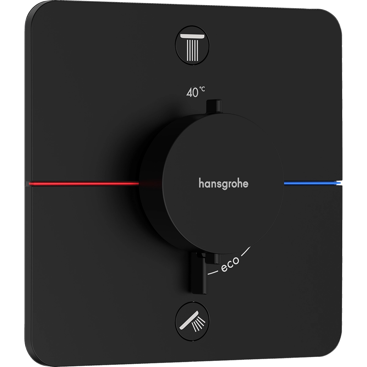 ShowerSelect Comfort Q 2 Outlet Matt Black