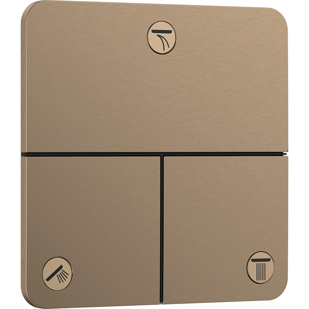 ShowerSelect Comfort Q 3 Outlet Brushed Bronze