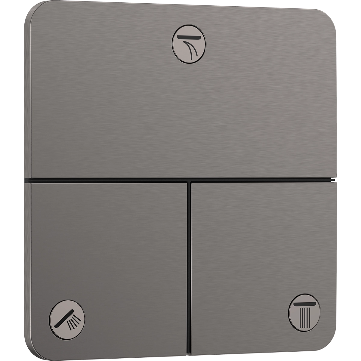 ShowerSelect Comfort Q 3 Outlet Brushed Black Chrome