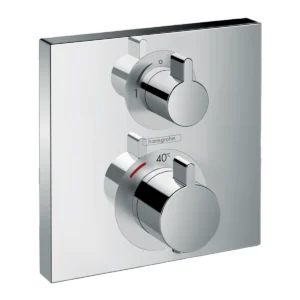 Ecostat Square Thermostatic mixer 2 Outlet  Chrome