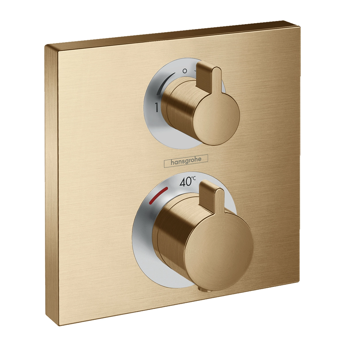Ecostat Square Thermostatic mixer 2 Outlet Brushed Bronze