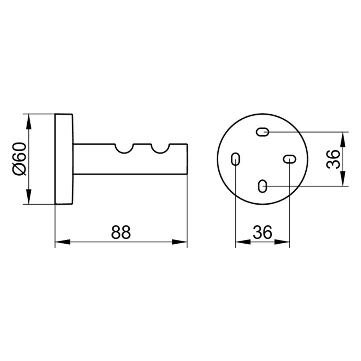 Keuco Edition 90 Double Towel Hook - Image 2