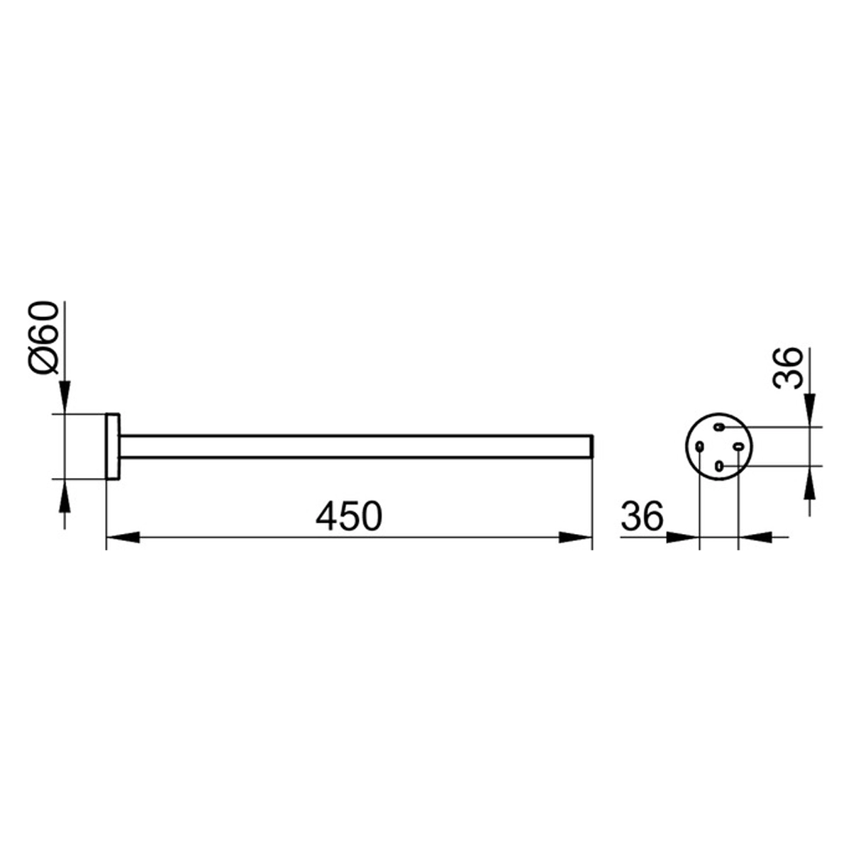 Keuco Edition 90 Towel Holder, 45cm - Image 2