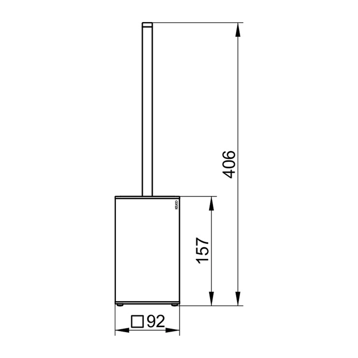 Keuco Edition 90 Toilet Brush Set - Image 2