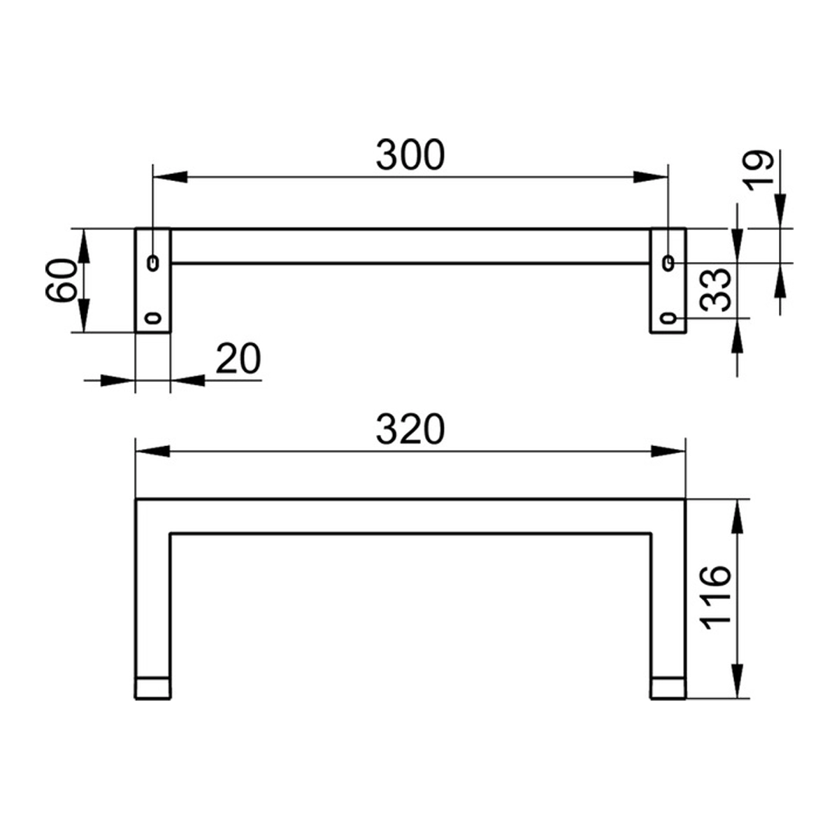 Keuco Edition 90 Square Towel ring - Image 2