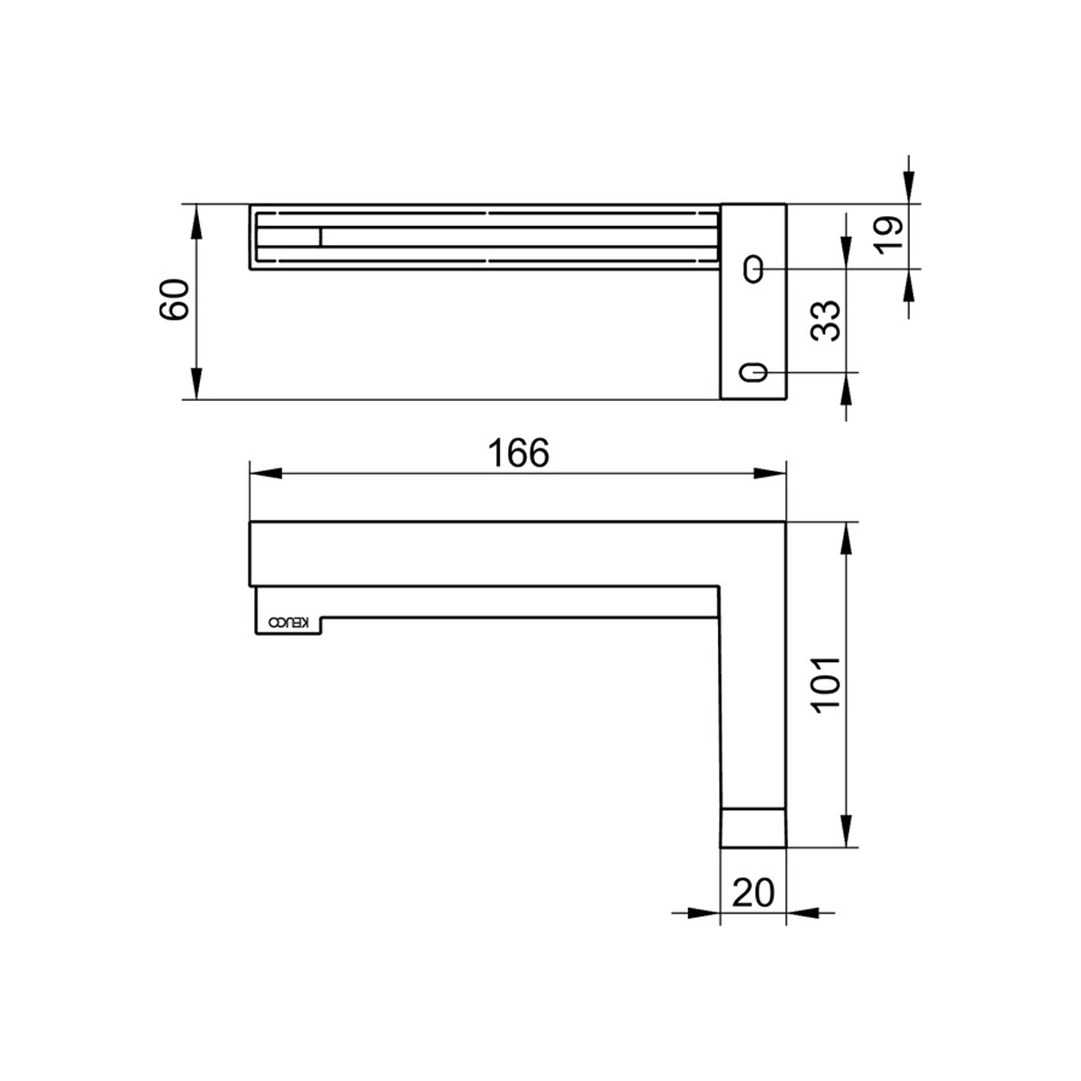 Keuco Edition 90 Square Toilet paper holder - Image 2