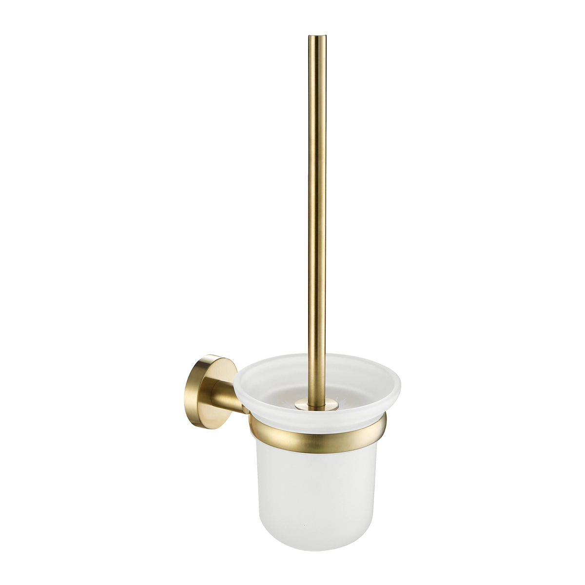 JTP VOS Toilet Brush With Frosted Glass Holder